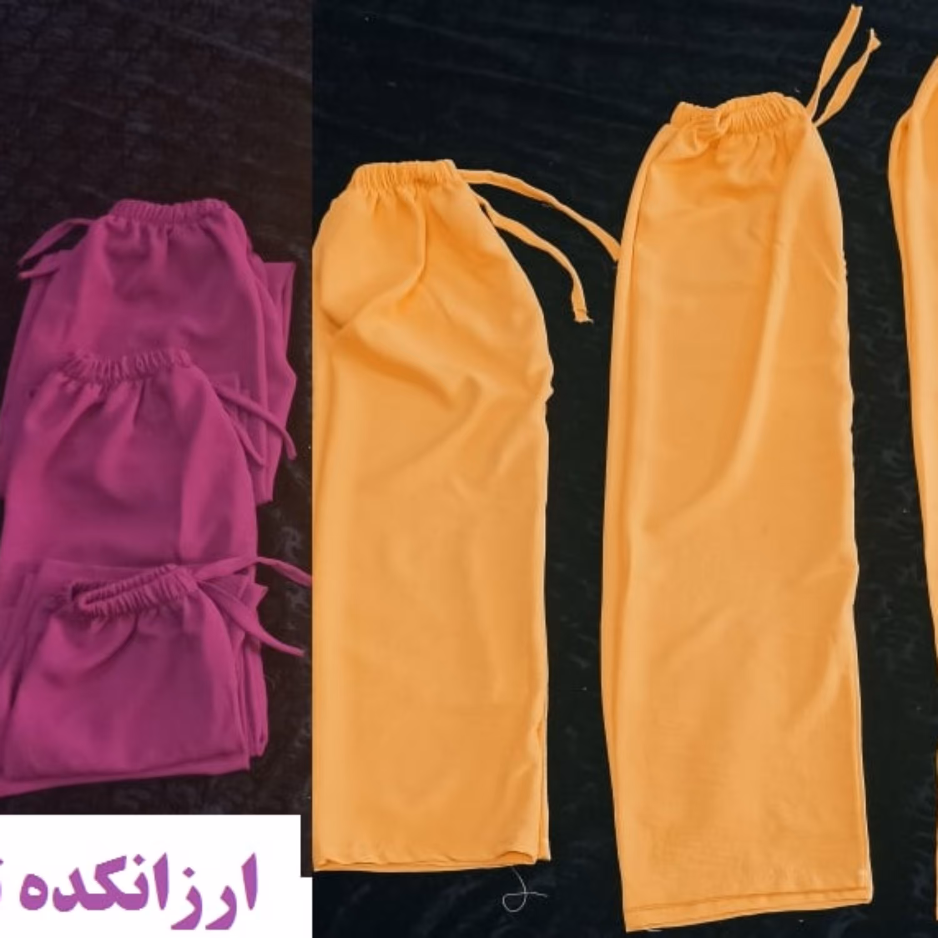 شلوار ابروبادی دخترانه دمپا راسته   کمر خرگوشی  سایز 70 80 90 