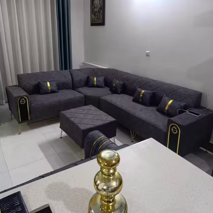 مبل راحتی ال 6نفره باجلومبلی 