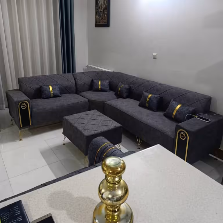 مبل راحتی ال 6نفره باجلومبلی 