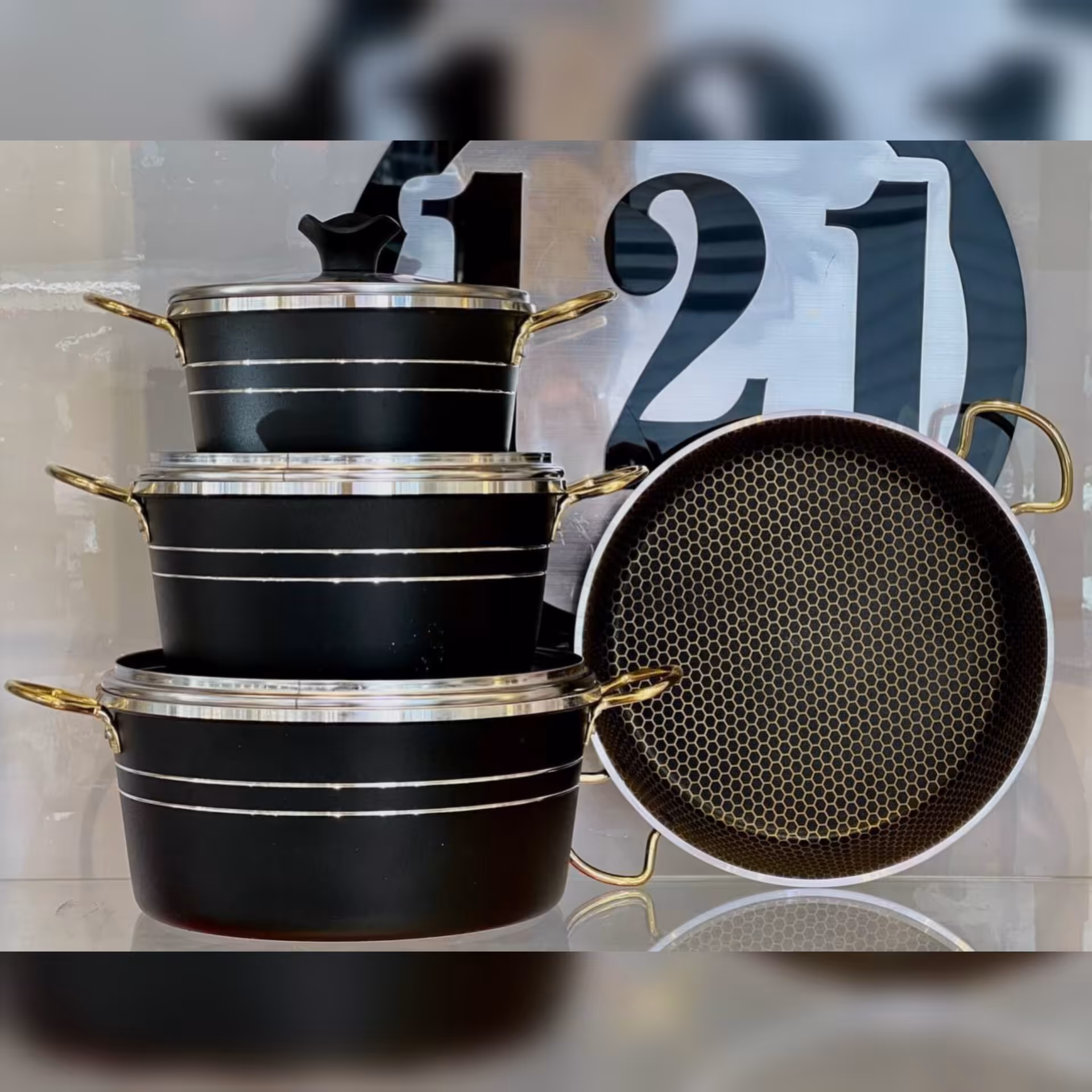 سرویس 7 پارچه طرح چدن لب پیچ 
