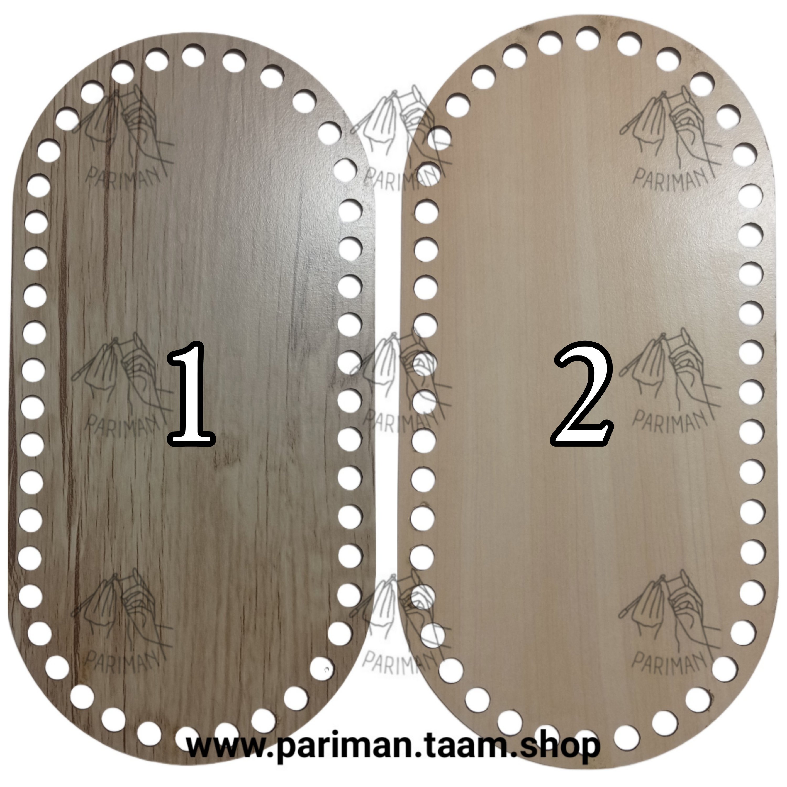 کفی چوبی بیضی سایز30*15