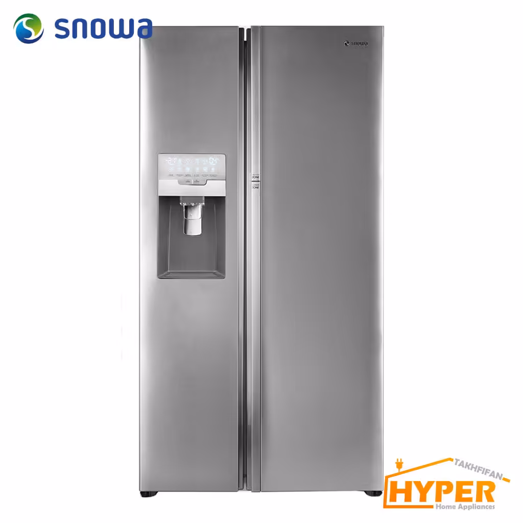 13یخچال فریزر ساید بای ساید اسنوا مدل SN8-3350SS استیل
