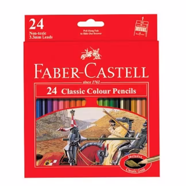 مدادرنگی 24 رنگ فابر کاستل جعبه مقوایی