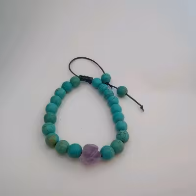 دستبند آمیتیست بلوری کد 197