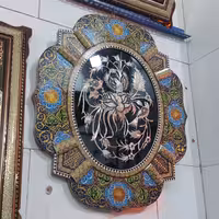 تابلوی خاتم دالبری وپلاک مسی قلمزنی30در40