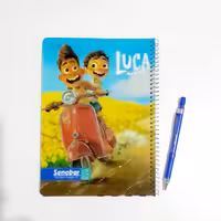 دفتر  مشق 80 برگ جلد طلقی طرح لوکا