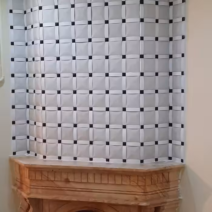 سنگ مصنوعی طرح حصیر مربعی ابعاد 15-15سانتیمتر قیمت به ازای یک متر مربع