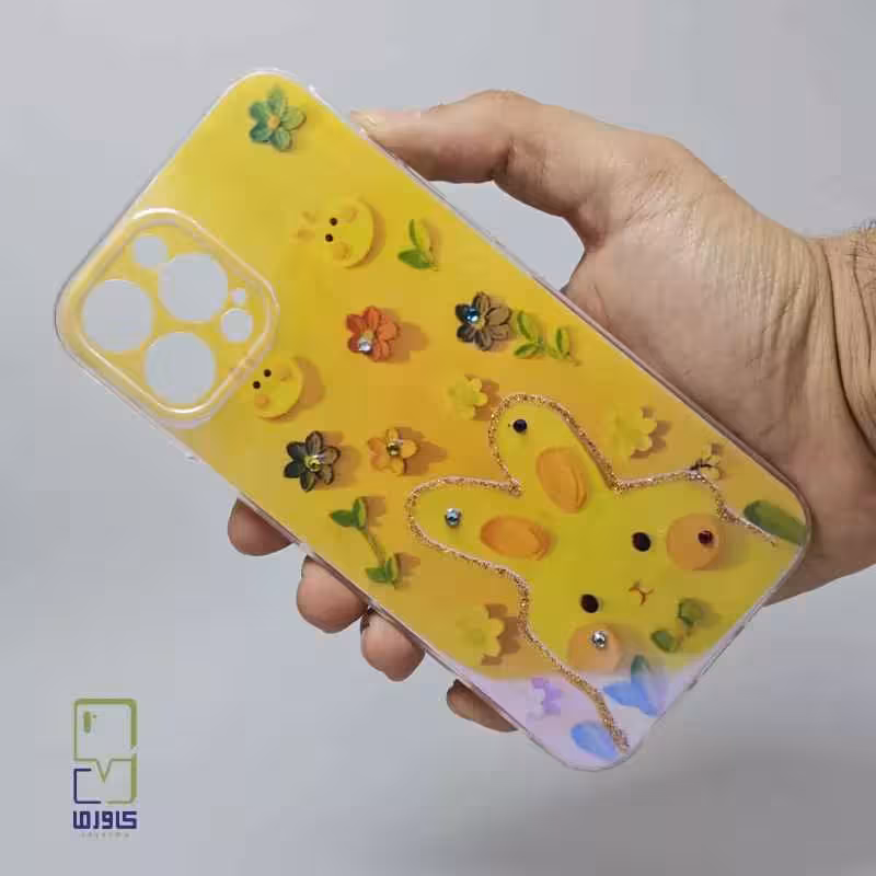 گارد دخترانه آیفون 15 پرو مکس| هولوگرامی خرگوش کوچولو Iphone 15 Pro Max