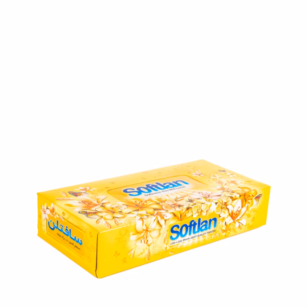 دستمال کاغذی 100 برگ سافتلن مدل باغ بهشت