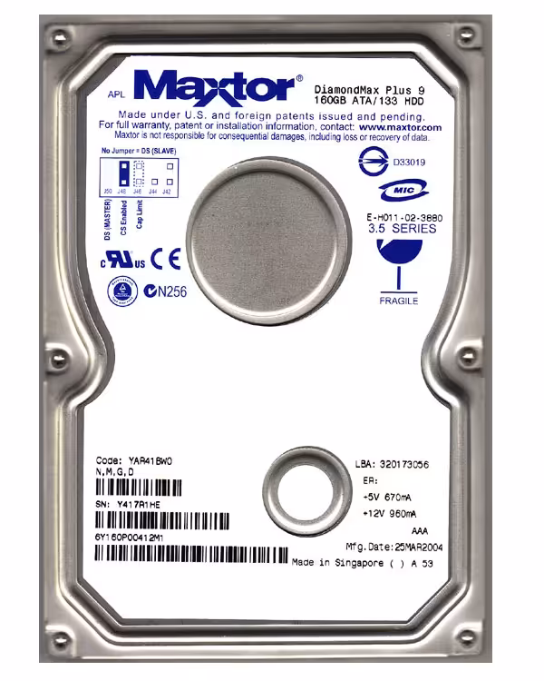 هارد اینترنال 160 گیگابایت با درگاه IDE