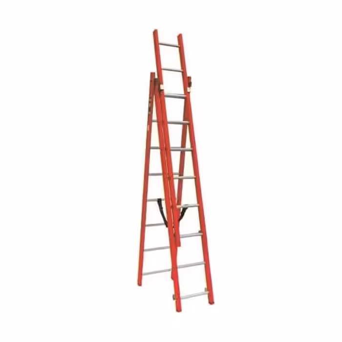 نردبان 34 پله 3 تکه آلوم پارس پله مدل تک صنعت 9 متری