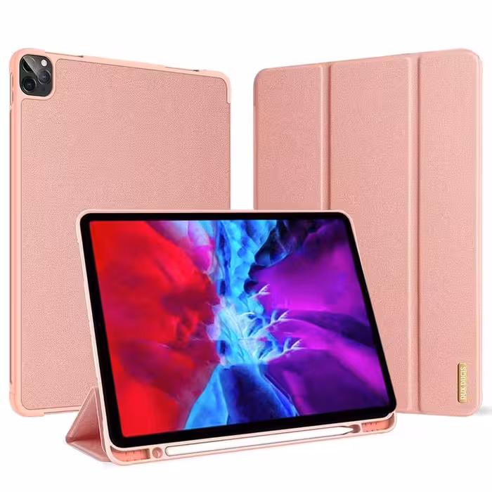 کیف چرمی آیپد پرو (رز گلد) iPad Pro 12.9 2020 Smart Case