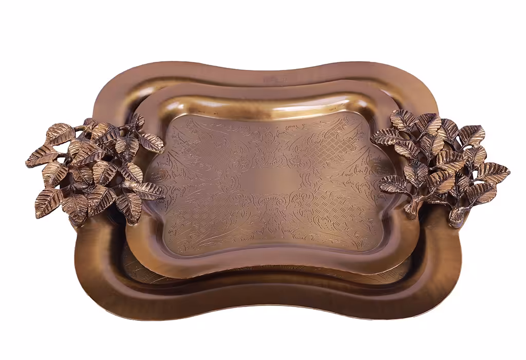 سینی پیوتر سالی نو طرح برگ