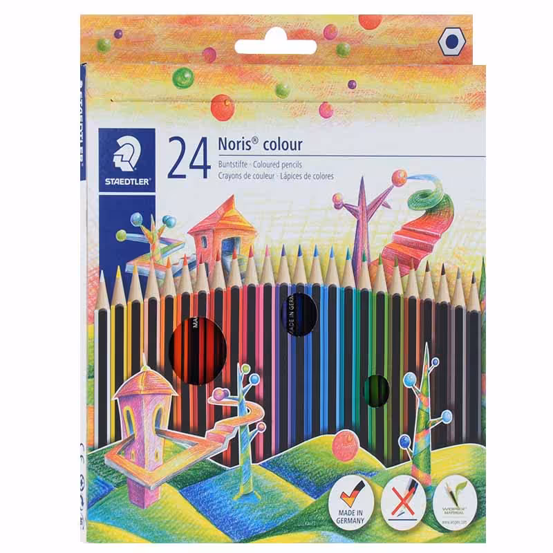 مداد رنگی 24 رنگ استدلر مدل noris کد 104351