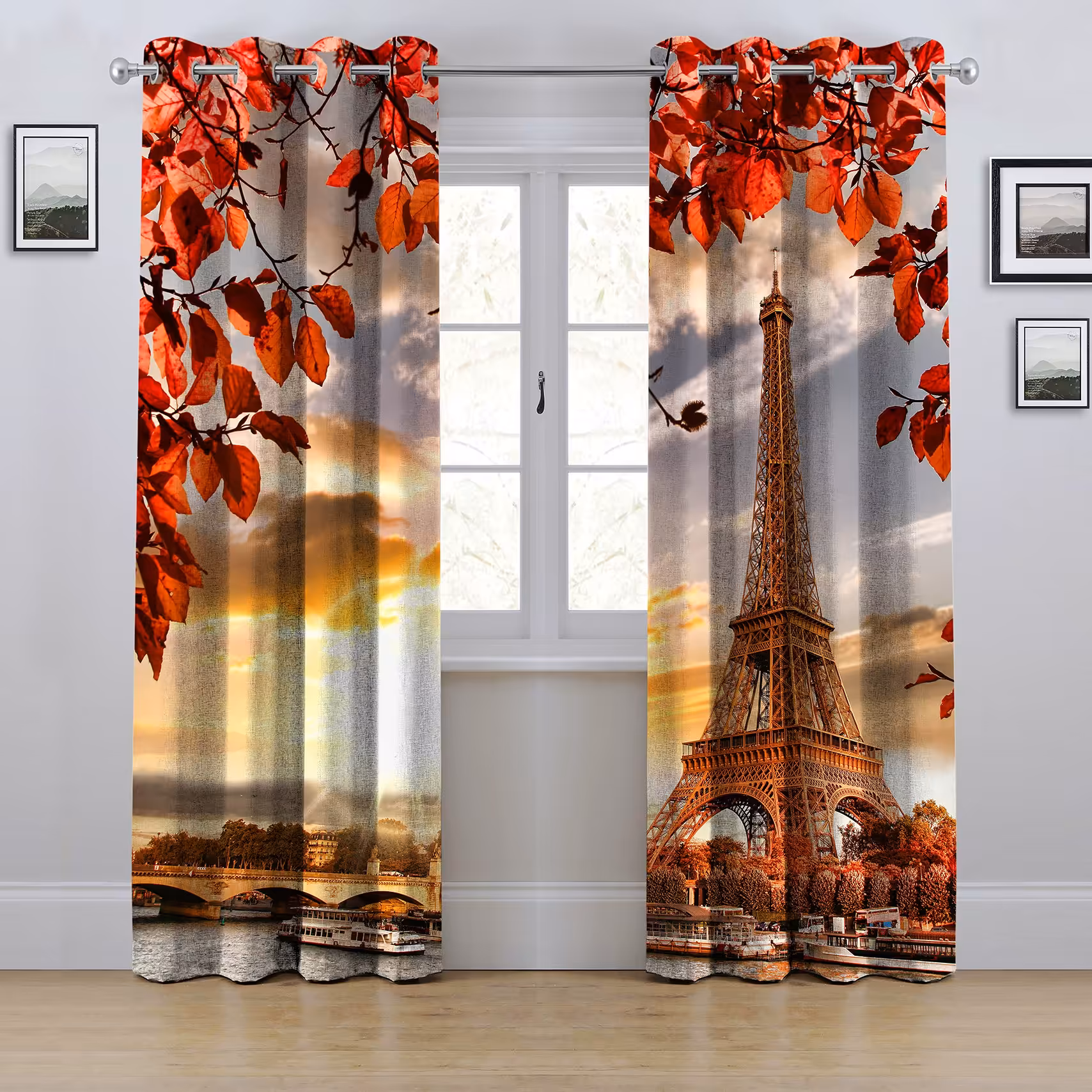 پرده پانچی  مدل برج ایفل ابعاد ارتفاع280در عرض145