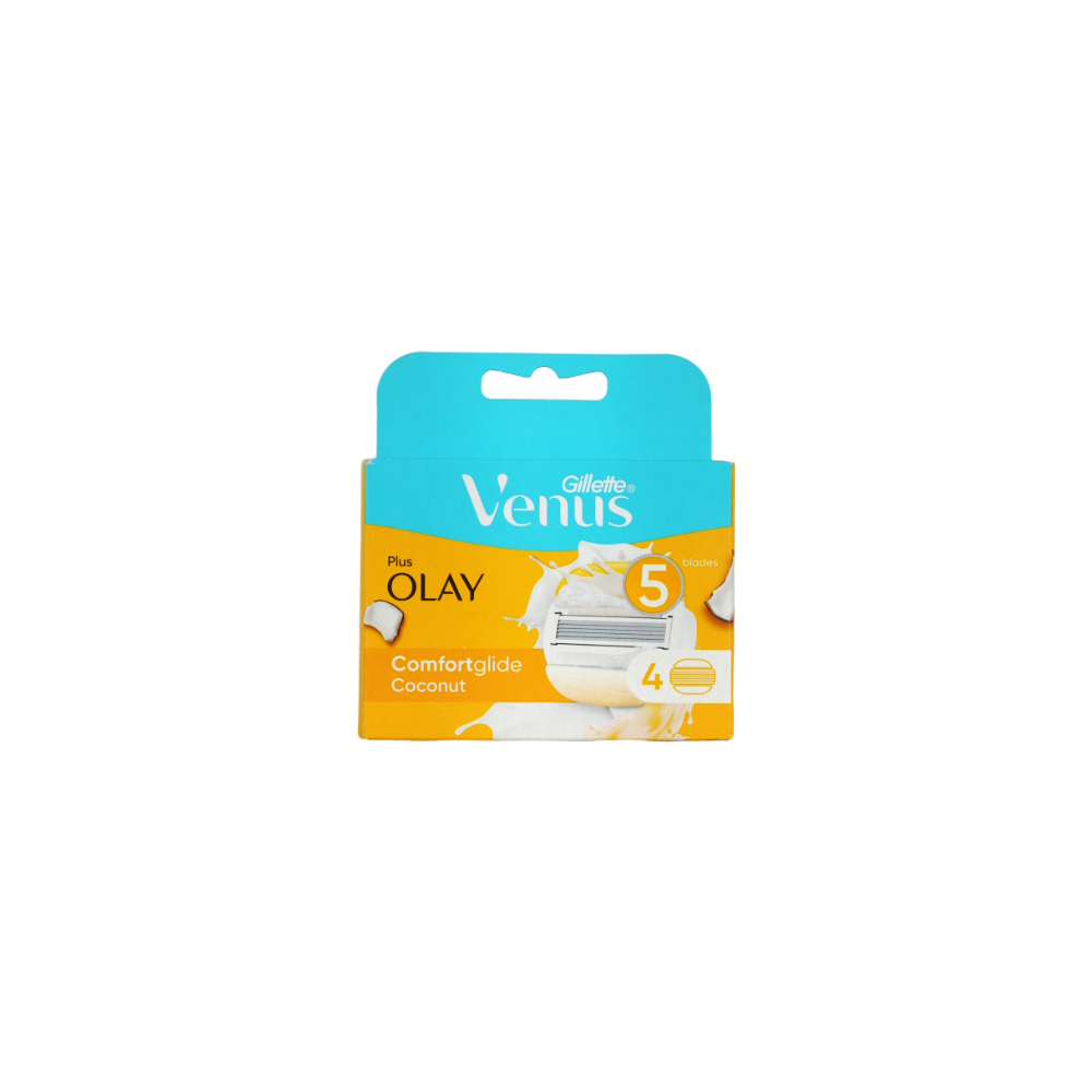 یدک خودتراش ژیلت ونوس 5 لب مدل Olay تعداد 4 عددی - فروشگاه تخصصی محصولات پوست و مو تیراژه