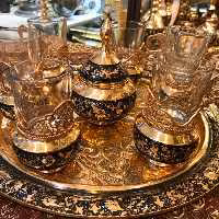 ست چایخوری حکاکی روی مس