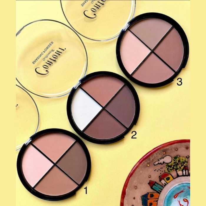 پالت کانتور خشک پودری چهار طیف رنگ برند gulflower 