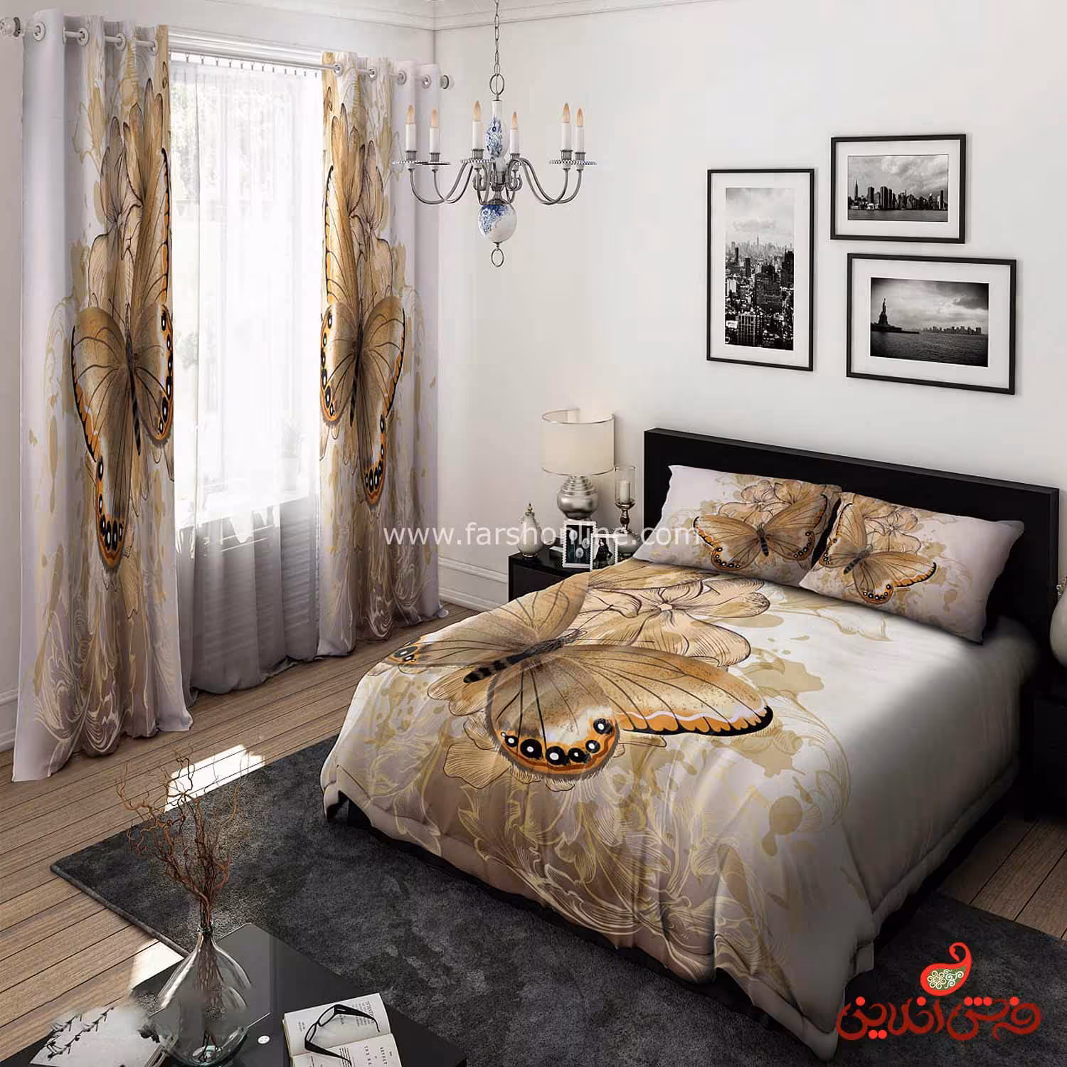 روتختی طرح پروانه طلایی کد 15635