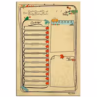 لوازم تحریر فانتزی ،کاغذ یادداشت ،برگه یادداشت طرح کارهای روزانه من، مانند تو دو لیست، برگه های کرم