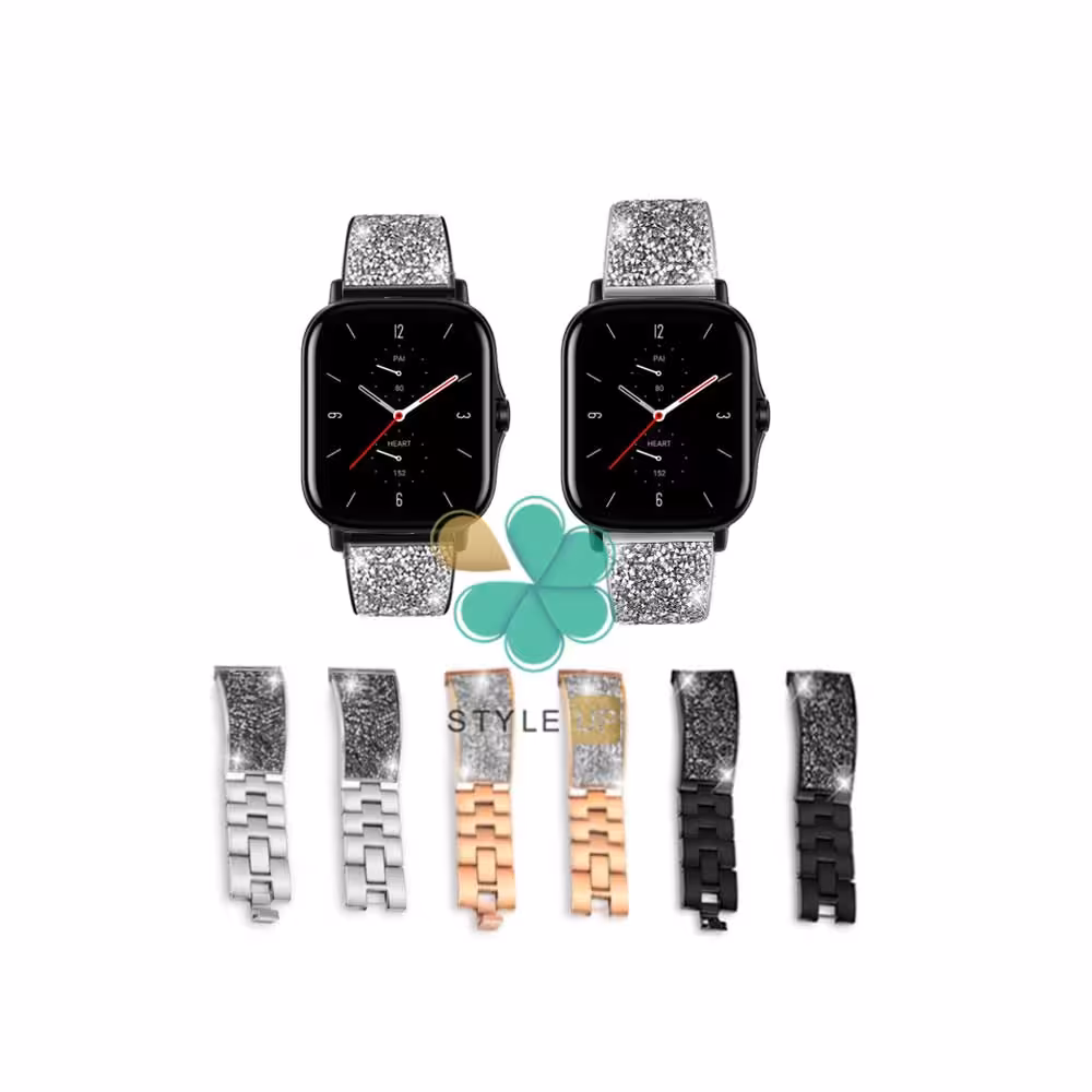 بند استیل ساعت شیائومی Xiaomi Amazfit GTS 2e مدل سواروسکی