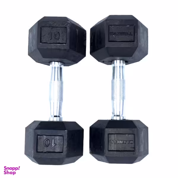 دمبل مکسول (Maxwell) کد MX10 وزن 10 کیلوگرم بسته 2 عددی