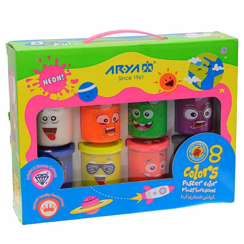 گواش 8 رنگ فسفری کد 4071 آریا ARYA