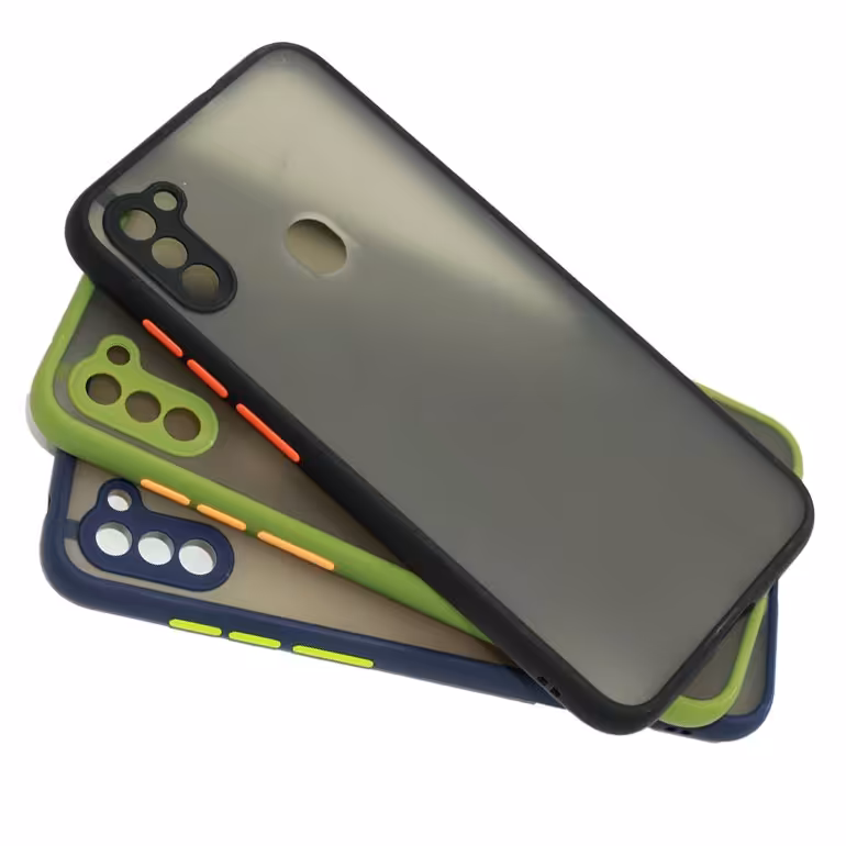 قاب پشت مات دکمه رنگی محافظ لنز دوربین دار گوشی سامسونگ A11 و M11