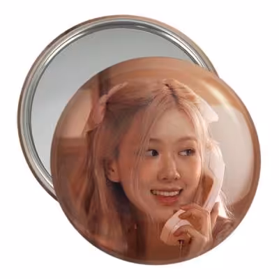 آینه جیبی خندالو طرح رزی گروه بلک پینک کد 3657