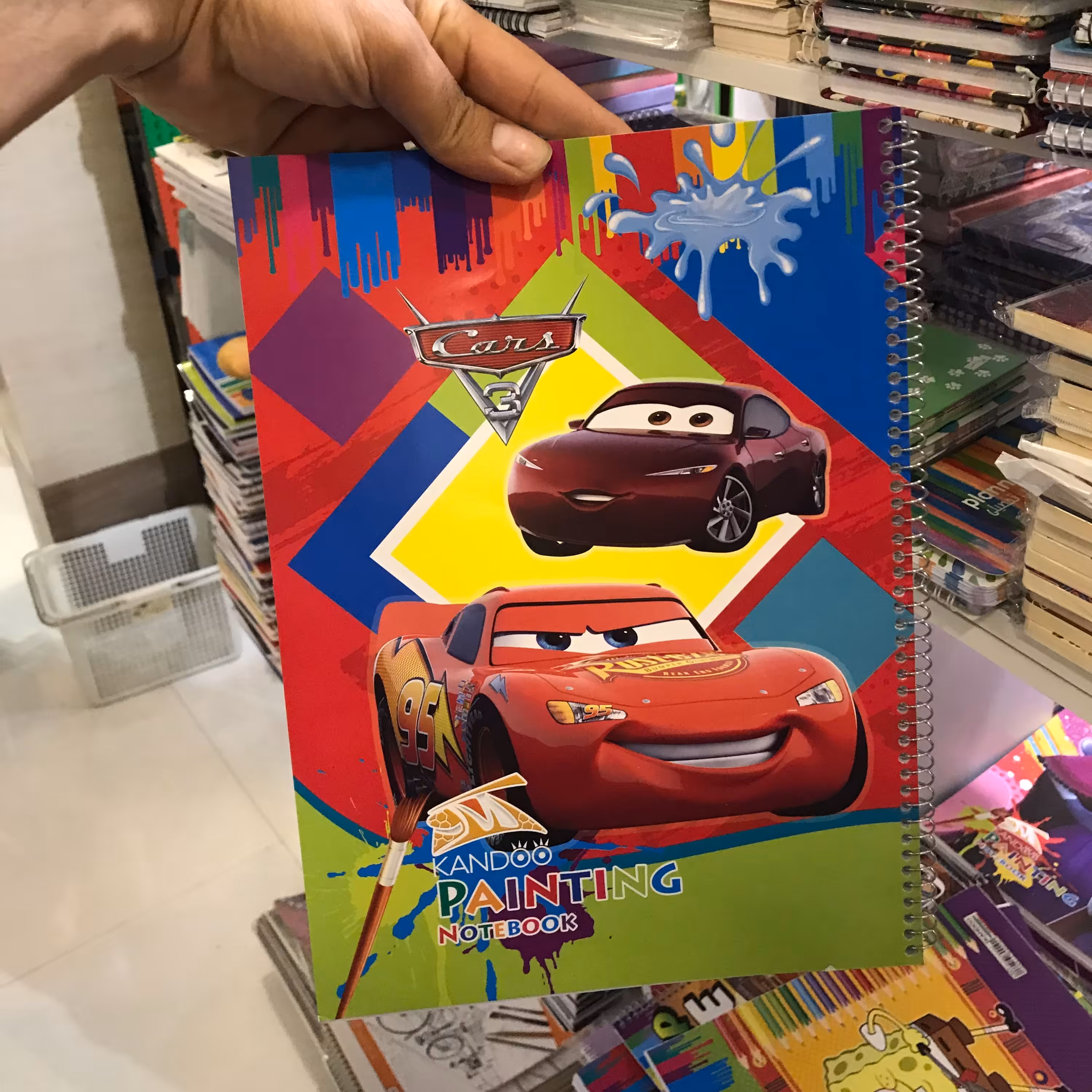 دفتر نقاشی سیمی پسرانه  رحلی بغل بازشو جلد گلاسه 50 برگ