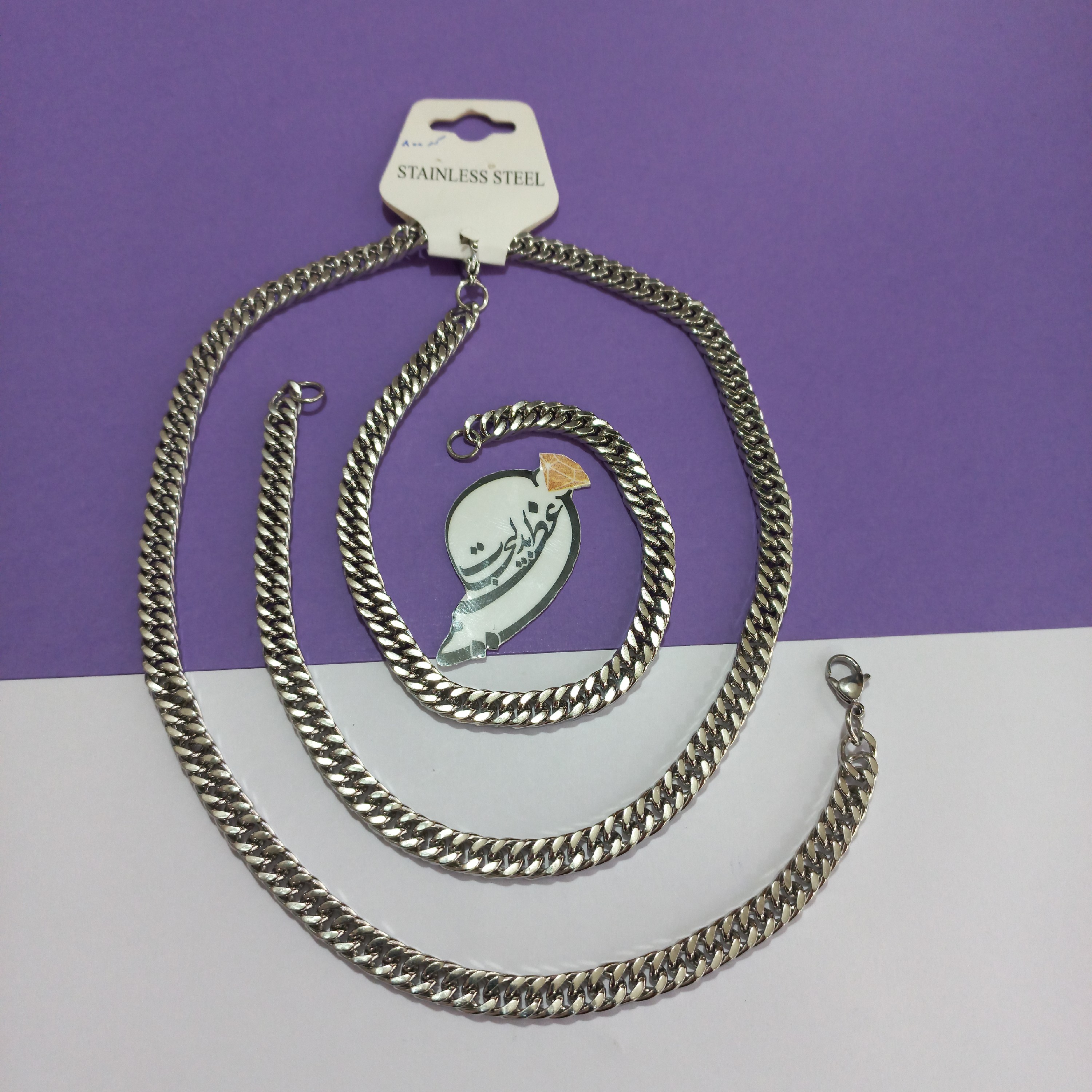 نیم ست کارتیه (کارتیر) بسیار زیبا از جنس استیل رنگ ثابت و کیفیت عالی کد 800