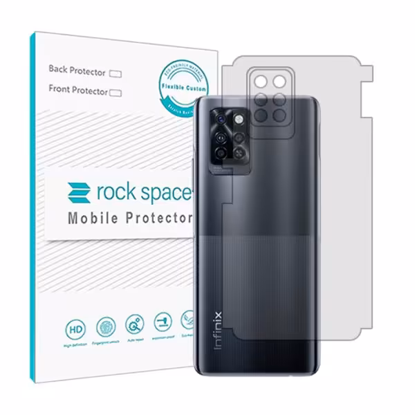 گلس محافظ پشت گوشی اینفینیکس Note 10 Pro مدل نانو هیدروژل شفاف برند راک اسپیس کد24360M