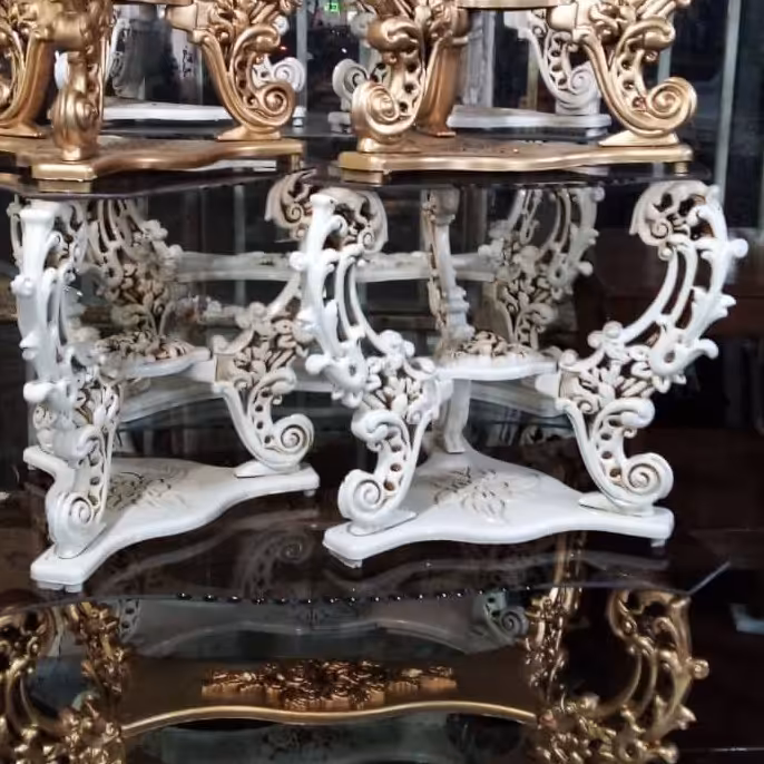 ست سه تایی میز عسلی (یک جلو مبلی بزرگ ودوتا عسلی کوچک) (هزینه ارسال بامشتری)