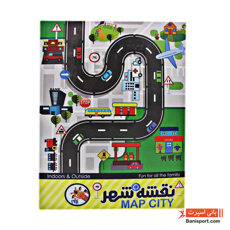 زیرانداز بازی کودک زرافه نقشه شهری 338