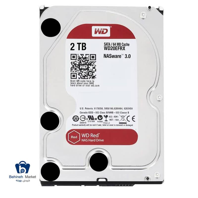 هارد اینترنال وسترن دیجیتال مدل Red ظرفیت 2 ترابایت