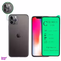 محافظ صفحه آواتار مدل CGGLNZ_I11P_2 مناسب موبایل اپل IPHONE 11 PRO با محافظ لنز دوربین