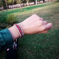 دستبند دخترانه - دستبند دوستی -  رنگ صورتی