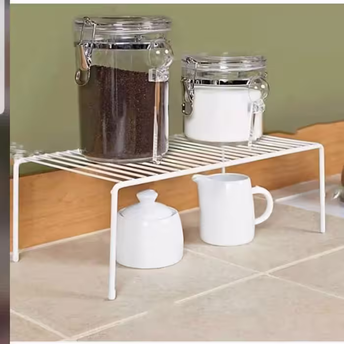 راف نظم دهنده کابینت یک طبقه فلزی روکش دار  بسته سه عددی 