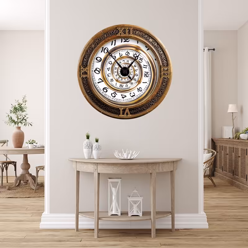 ساعت دیواری پوستری طرح گم شده در زمان-قطر 100 سانت-ارسال باربری پسکرایه