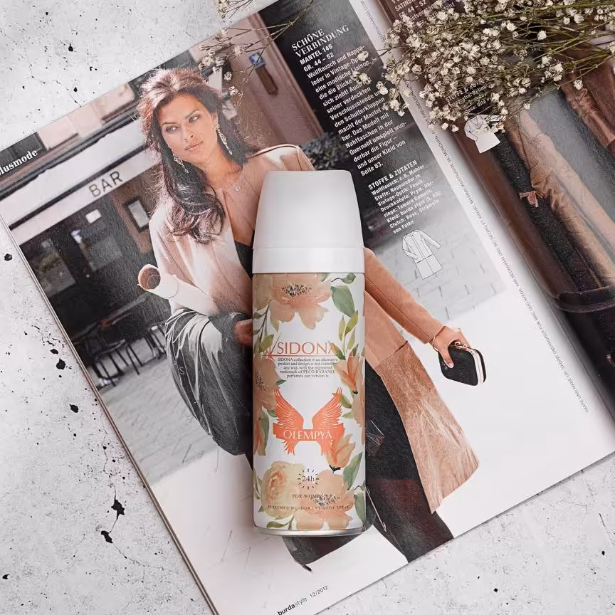 اسپری خوشبو کننده و ضدتعریق بدن رایحه ی المپیا زنانه