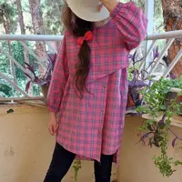 تونیک مانتویی نیلا چهارخونه (قبل از سفارش از غرفه دار موجودی گرفته شود)