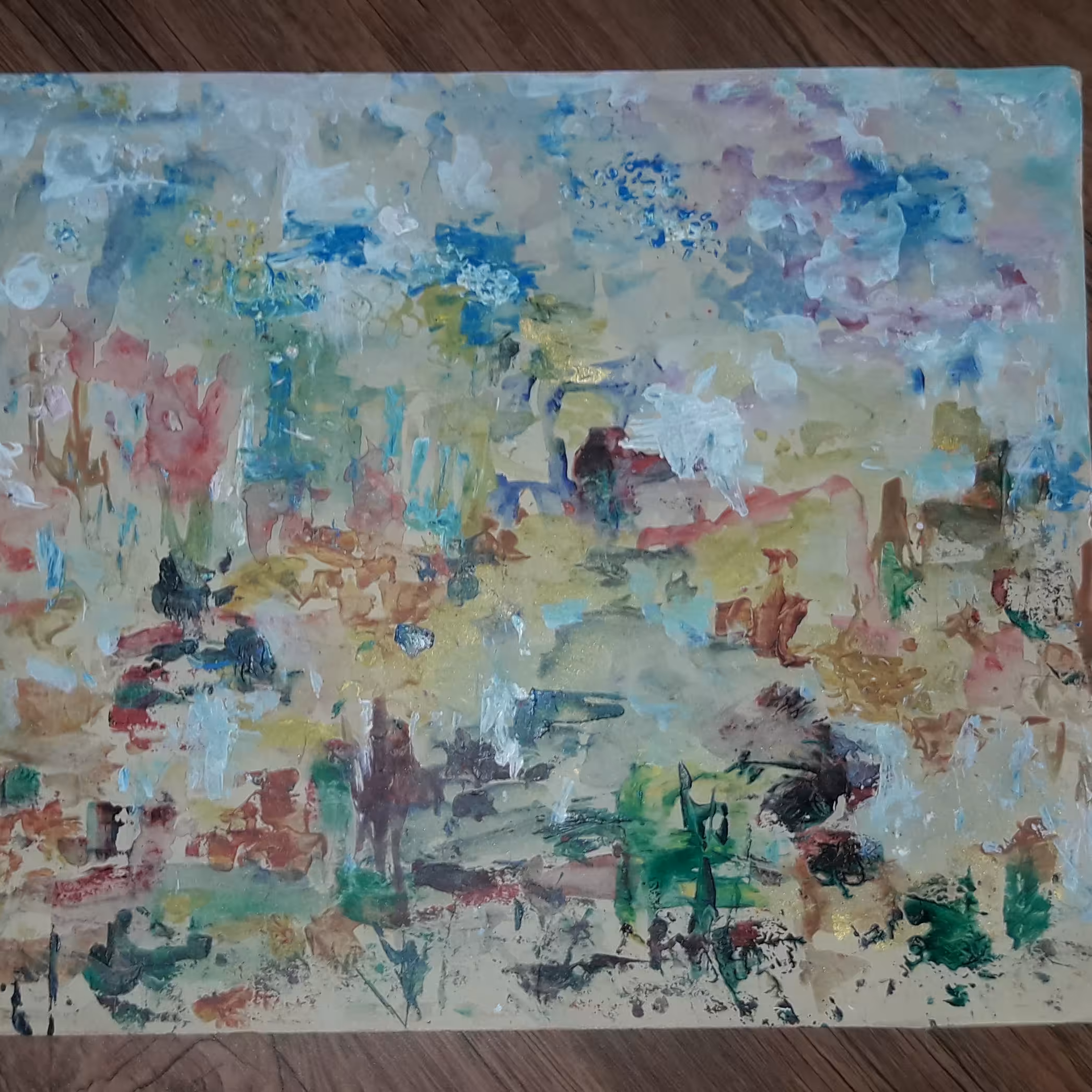 نقاشی اکرولیک مقوا آبستره (33 * 43)