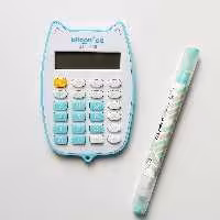 ماشین حساب  فانتزی طرح گربه آبی