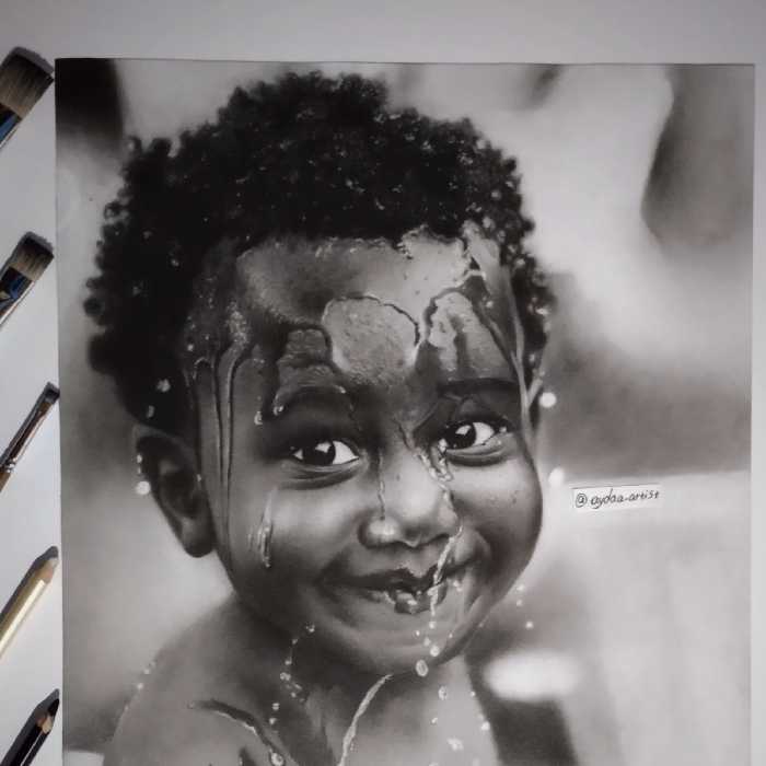 نقاشی چهره سیاه قلم دو چهره اندازه  a4 