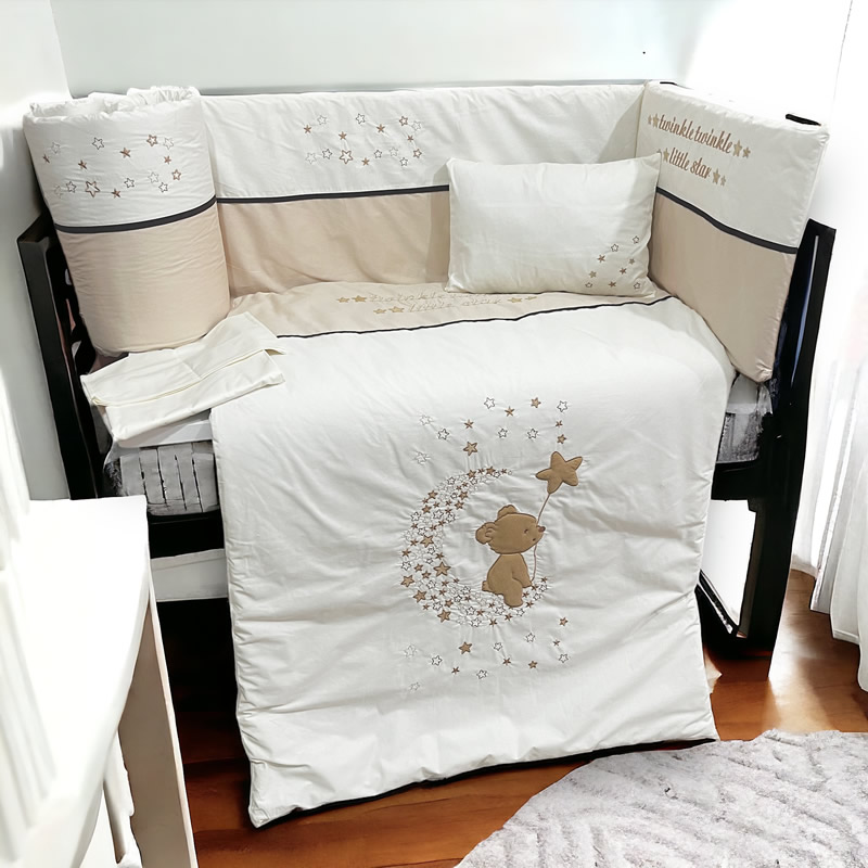 سرویس روتختی 7 تکه نوزاد طرح خرس و ستاره کیدبو Kidboo