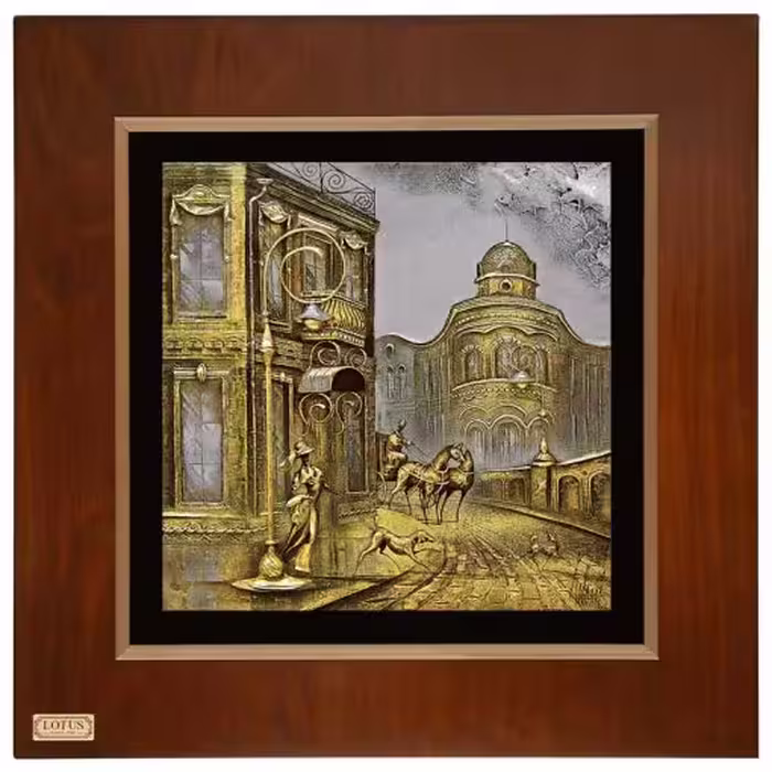 تابلو ورق طلا مدل FWSGB-38×38-C