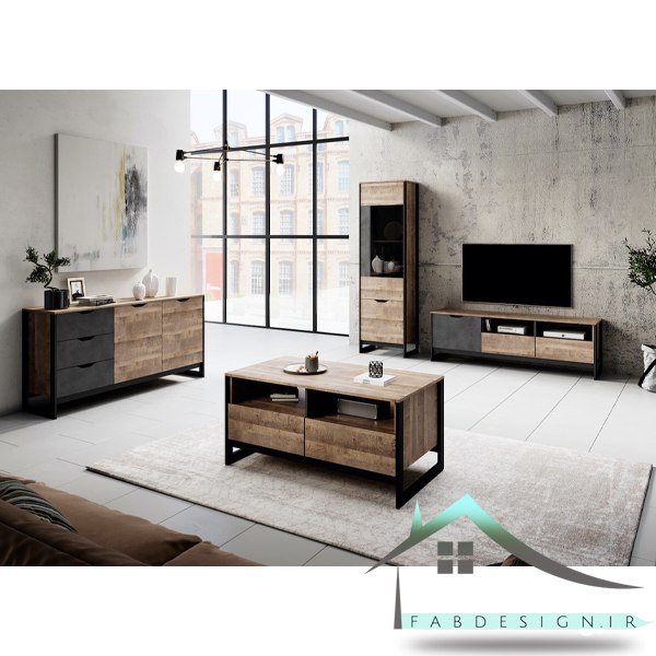 ست میز تلویزیون، جلومبلی و آینه کنسول fabset-178