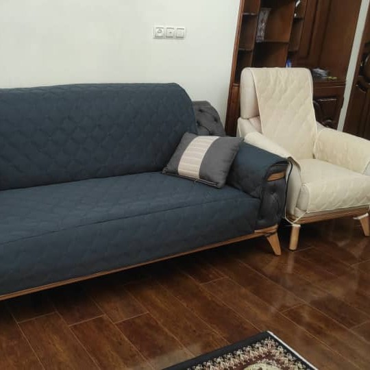 کاور مبل سه لایه کرپ ضدتعریق، سه نفره   کاورمبل، روکش مبل، رومبلی