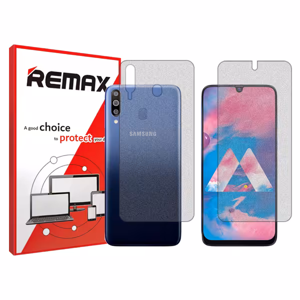 گلس صفحه نمایش و پشت گوشی سامسونگ Galaxy M30 مدل مات برند ریمکس کد SS