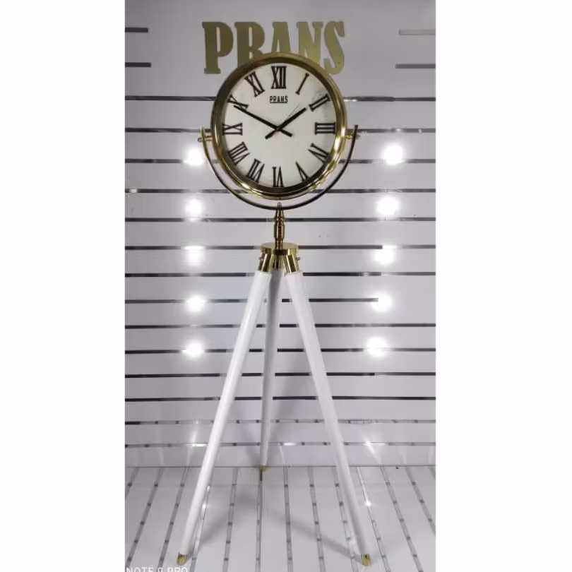 ساعت ایستاده پایه روس قاب فلزی پسکرایه